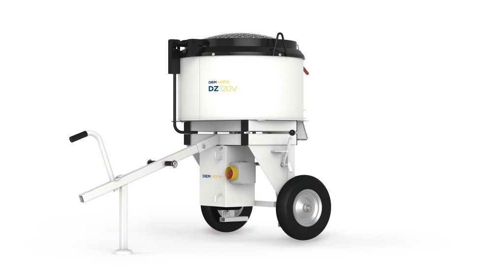 Máy trộn bê tông cưỡng bức 120 lít/196 lít Model DZ120V, Type Mobile, Code: 10727 Hãng DiemWerke- Áo